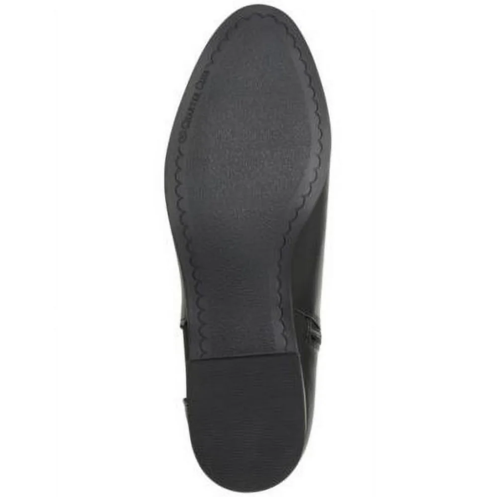 Charter Club Daxi Women's Black Scalloped Round Toe Block Heel Slip On Booties - Picture 4 of 8